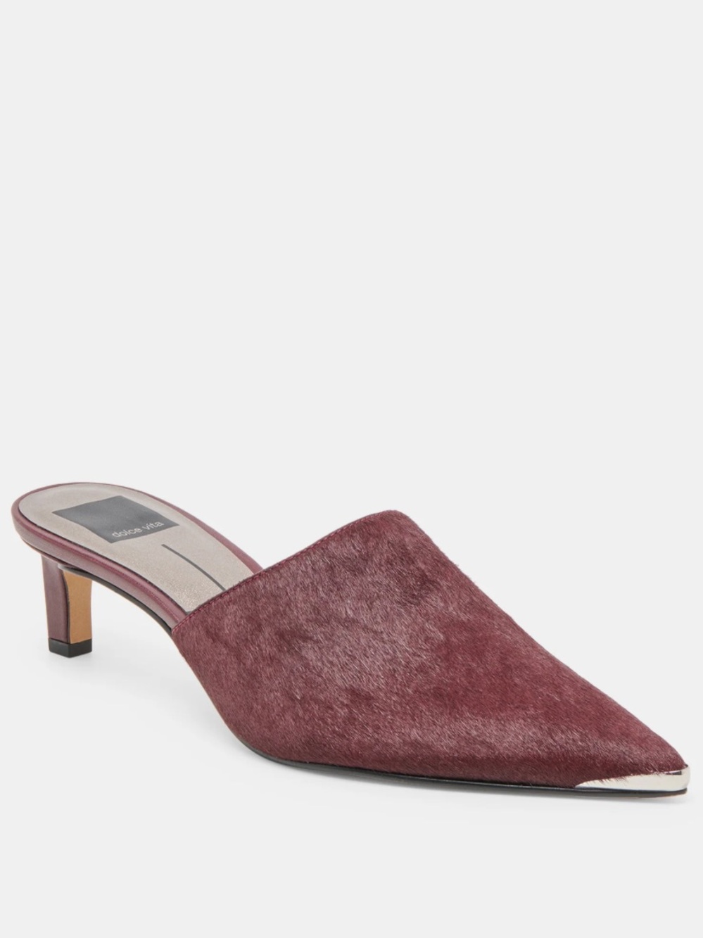 NWOB Dolce Vita Lexy Heel Mule in Berry Calf Hair 10